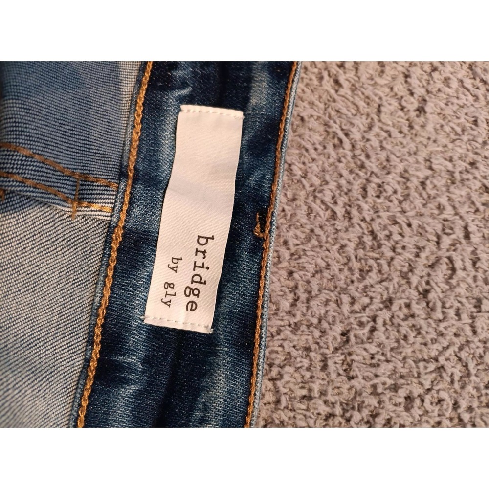 Bridge by GLY Women's High Rise Flare Jeans 31x36 Tall Dark Wash Stretch - Picture 4 of 8
